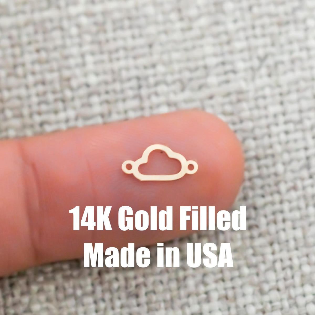 Cloud Connector - 14Kt Gold Filled Sterling Silver - Connectors - Permanent Jewelry Supply
