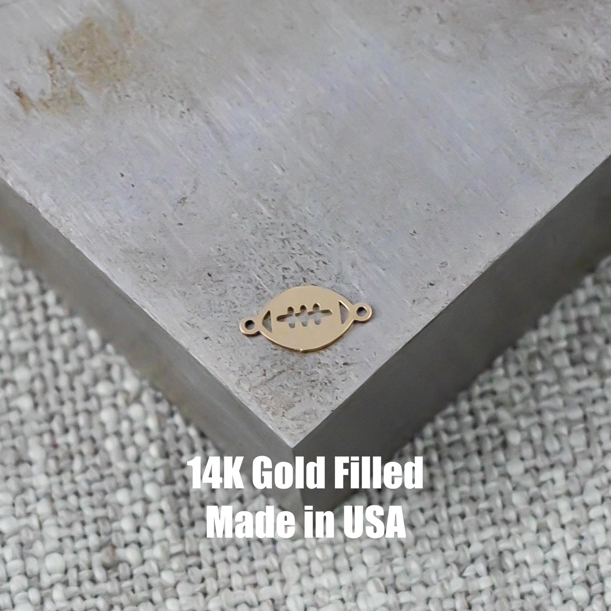 Football Connector Permanent Jewelry Connectors 14K Gold Filled or 925 Sterling Silver Gold Filled Connectors Bracelet Necklace Supply