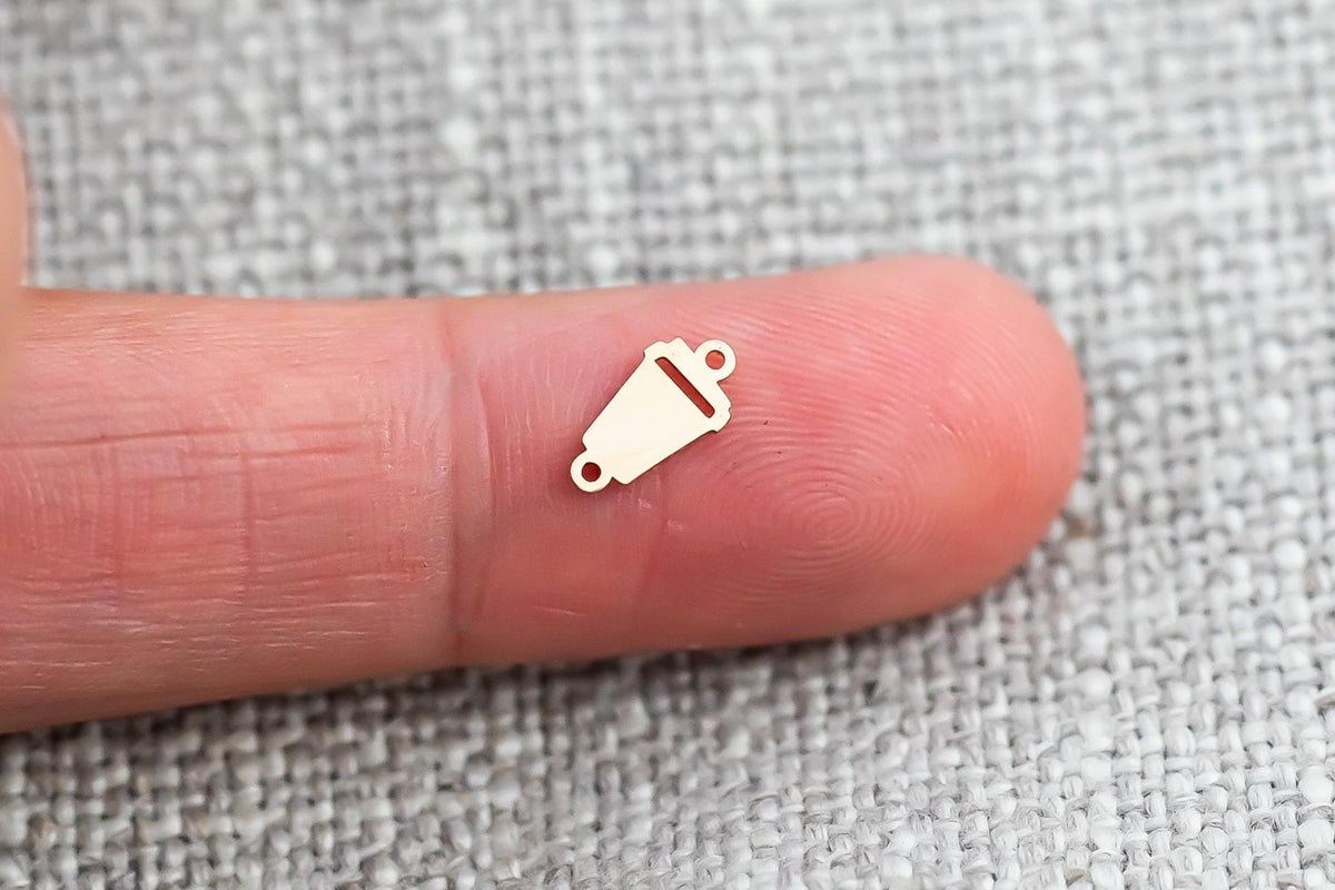 Coffee Cup Connector - 14Kt Gold Filled Sterling Silver - Coffee Connectors - Permanent Jewelry Supply