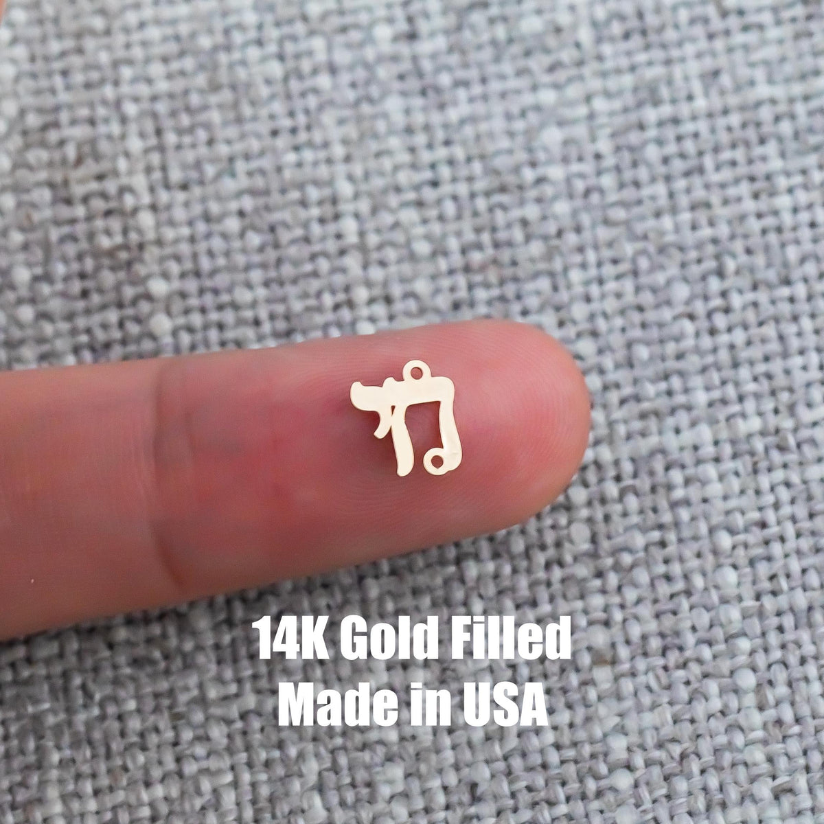 Chai Hebrew Connector 14K Gold Filled Connector Charm Life Permanent Jewelry 14K Gold Filled Sterling Silver Connectors Bracelet Necklace