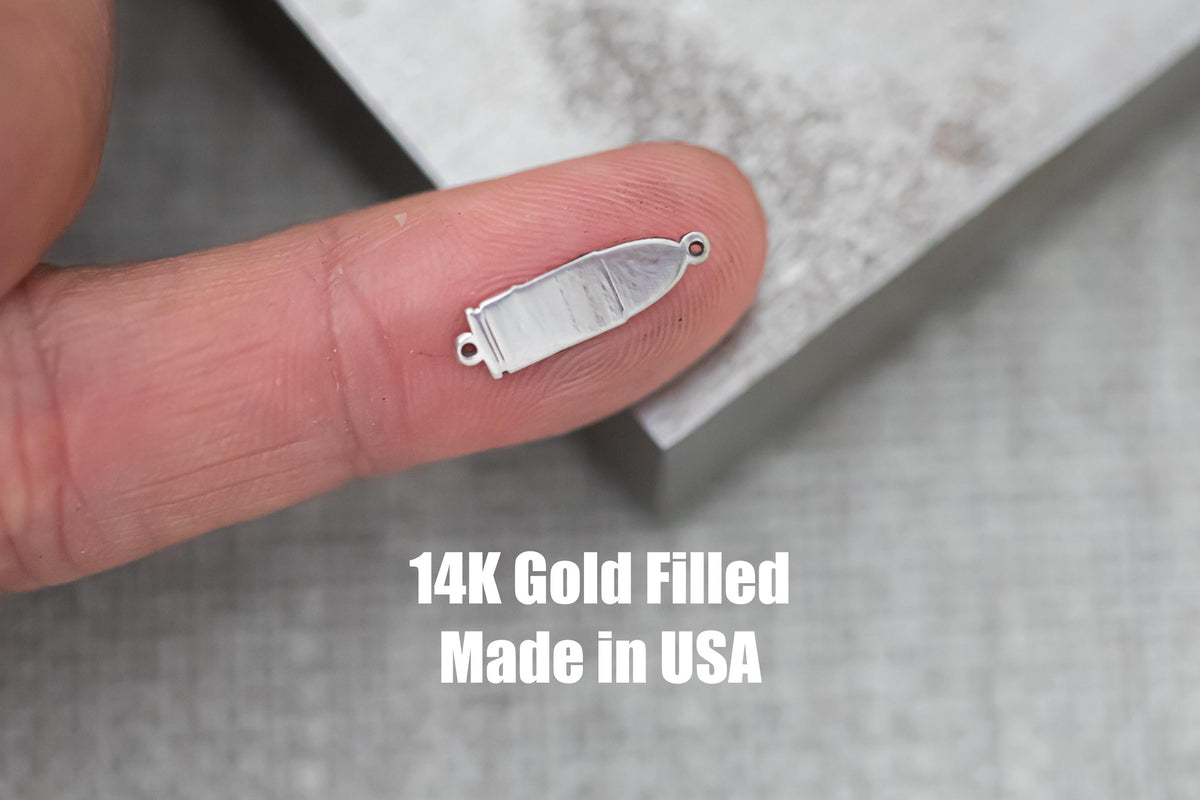 Bullet Ammunition Connectors  14Kt Gold Filled or Sterling Connectors Permanent Jewelry Bracelet or Necklace Permanent Jewelry Supply