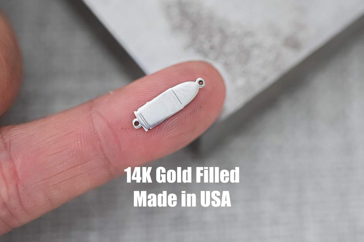 Bullet Ammunition Connectors  14Kt Gold Filled or Sterling Connectors Permanent Jewelry Bracelet or Necklace Permanent Jewelry Supply