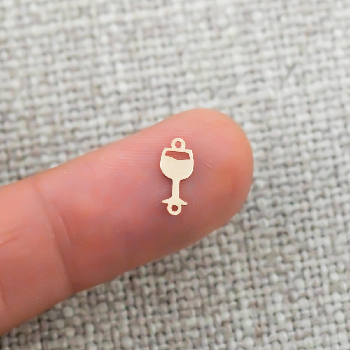 Wine Glass Connector - 14Kt Gold Filled Sterling Silver - Connectors - Permanent Jewelry Supply