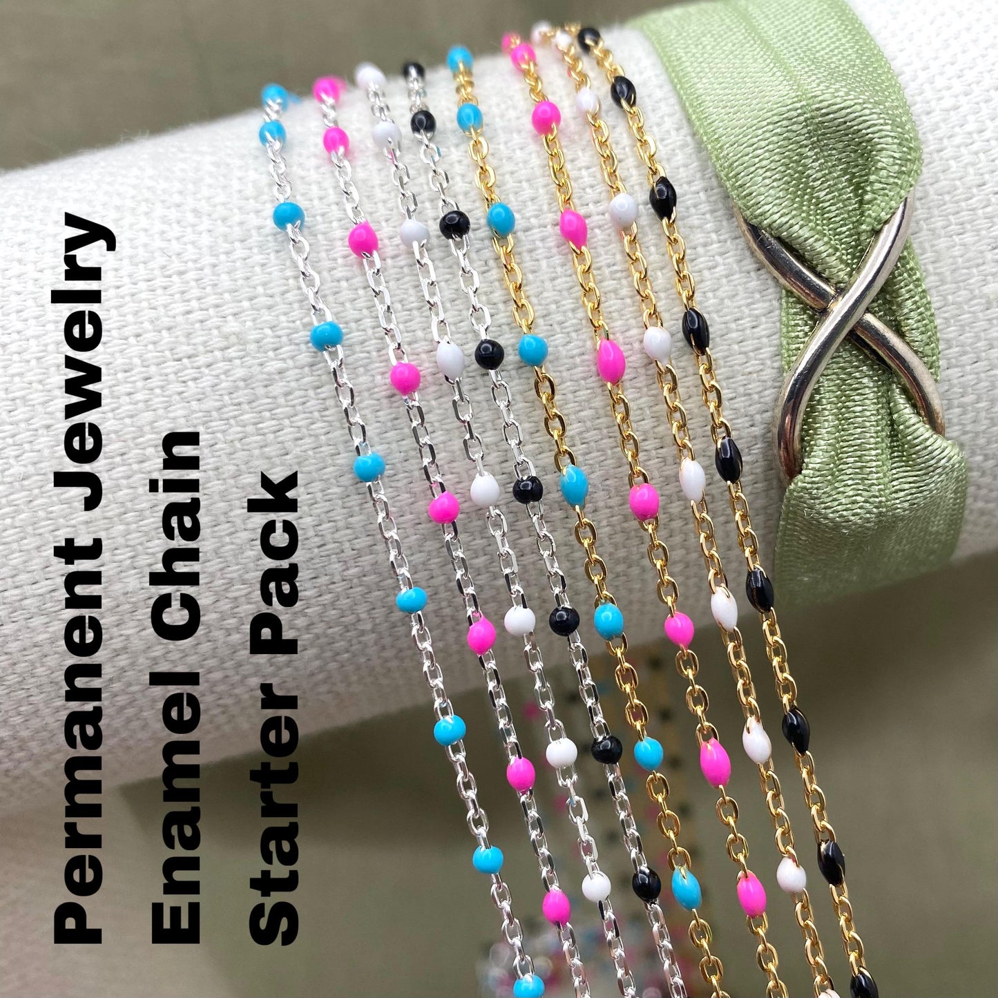 Permanent Jewelry Enamel Chain Starter Pack - The Dot Kit - S6