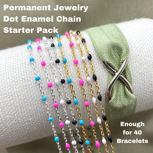 Permanent Jewelry Enamel Chain Starter Pack - The Dot Kit - S6