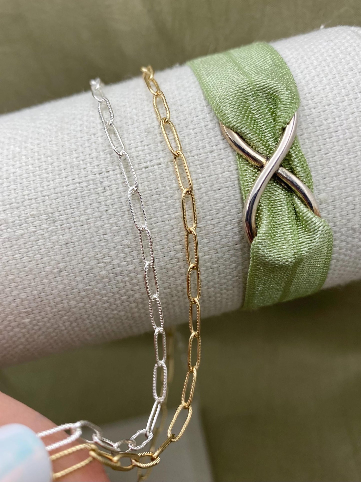 Textured Paperclip Chain 2.9x7.4mm - C24