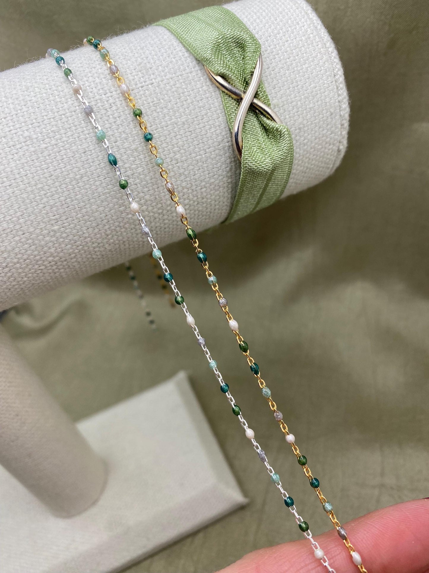 Glacier Enamel Chain - Dot Cable - E24