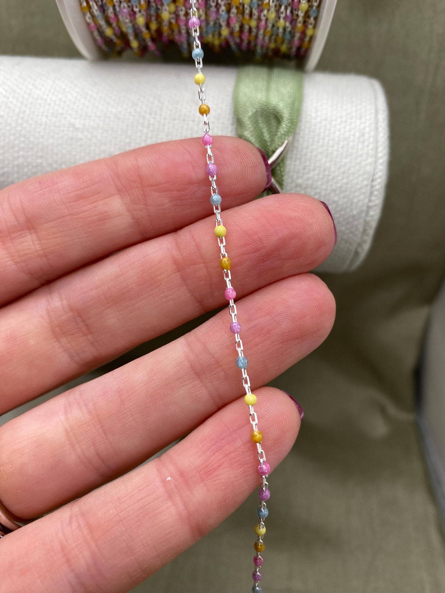 Pixie Dust Enamel Chain - Dot Cable - E20