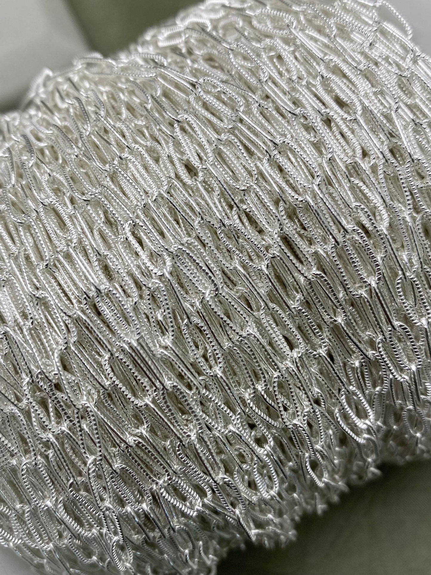 Textured Paperclip Chain 2.9x7.4mm - C24