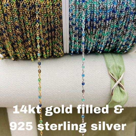 Ocean Enamel Chain - Dot Cable - E21