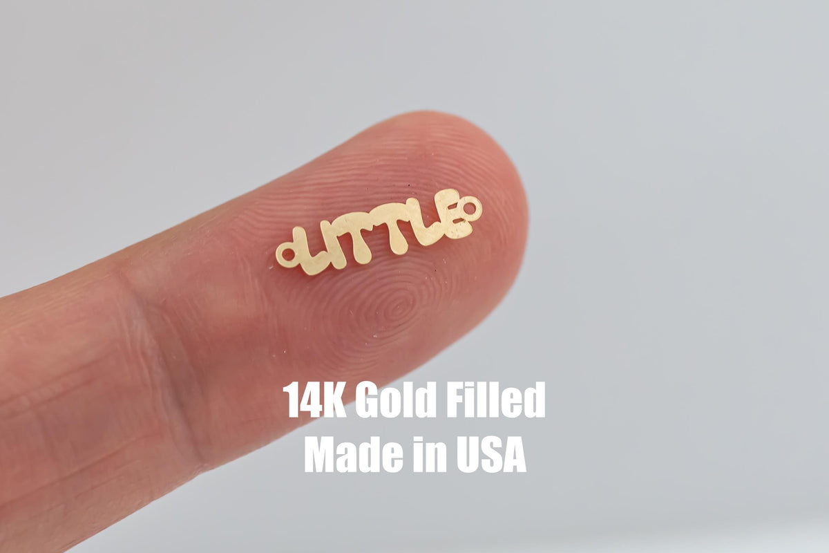 Little Permanent Jewelry Connector- Intricate Detail - 14kt gold filled or Sterling Silver - Made in the USA - Custom