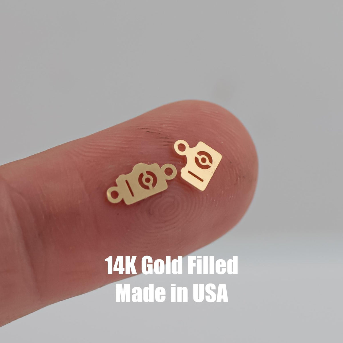 Camera  Jewelry Connector-8.5mm - 14kt gold filled or Sterling Silver - Made in the USA