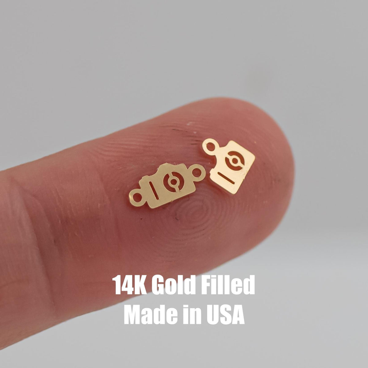 Camera  Jewelry Connector-8.5mm - 14kt gold filled or Sterling Silver - Made in the USA