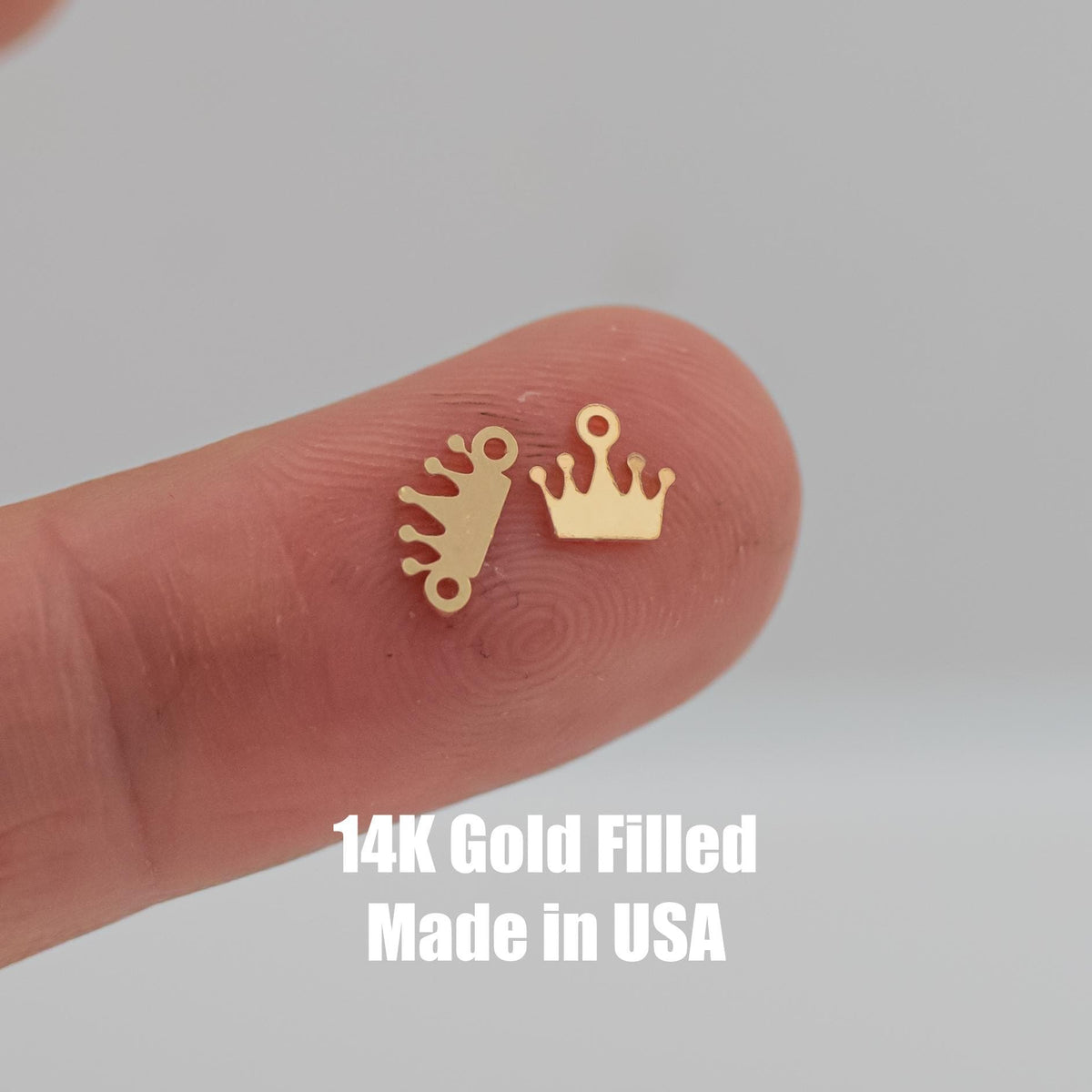 Crown Jewelry Connector-7.7mm - 14kt gold filled or Sterling Silver - Made in the USA