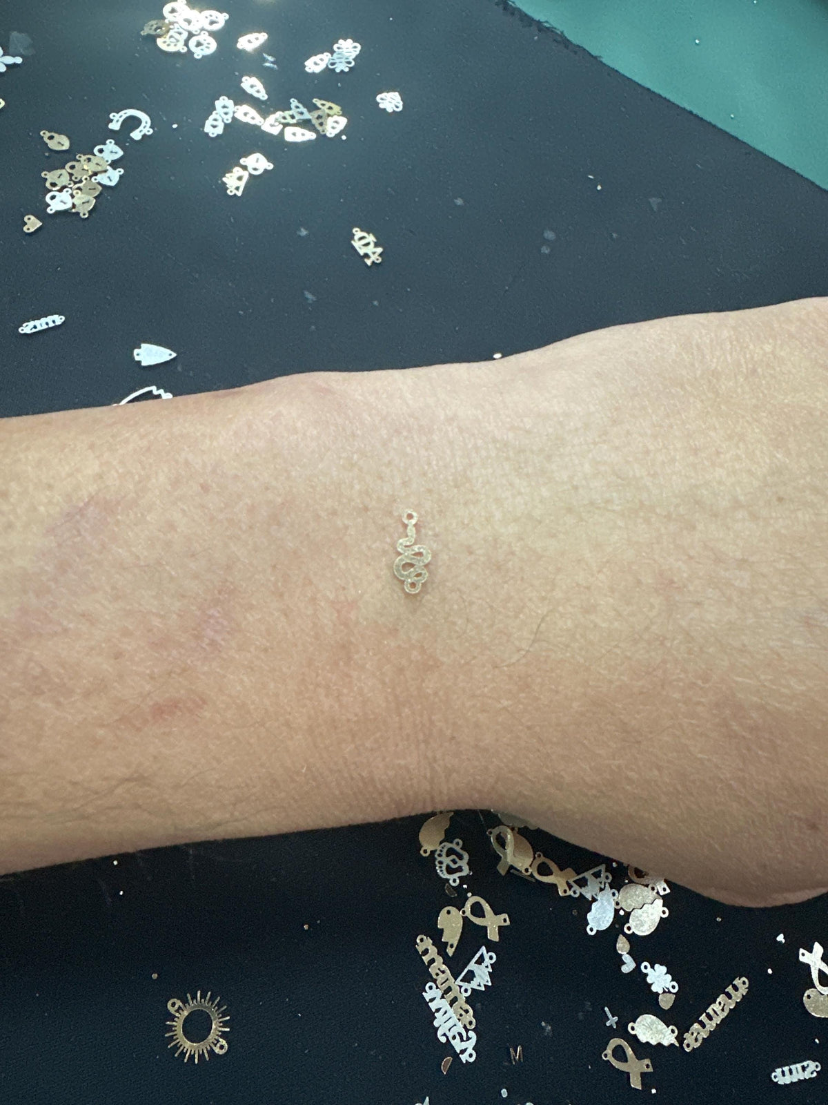 Snake Permanent Jewelry Connector or Charm- Intricate Detail - 14kt gold filled or Sterling Silver - Made in the USA