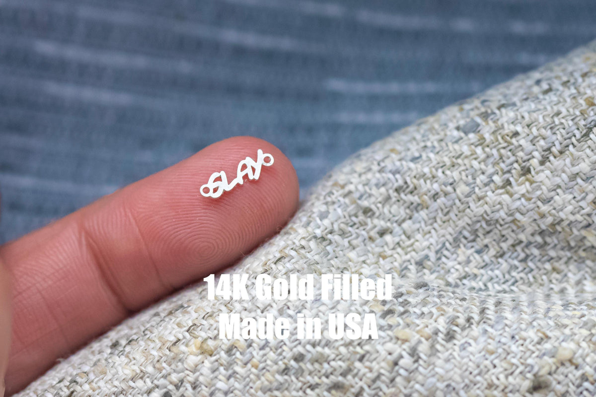 Slay Permanent Jewelry Connector-4x11mm - 14kt gold filled or Sterling Silver - Made in the USA