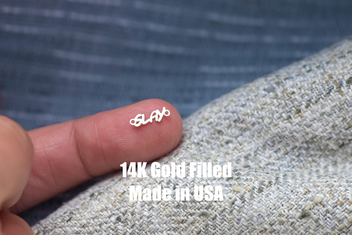 Slay Permanent Jewelry Connector-4x11mm - 14kt gold filled or Sterling Silver - Made in the USA
