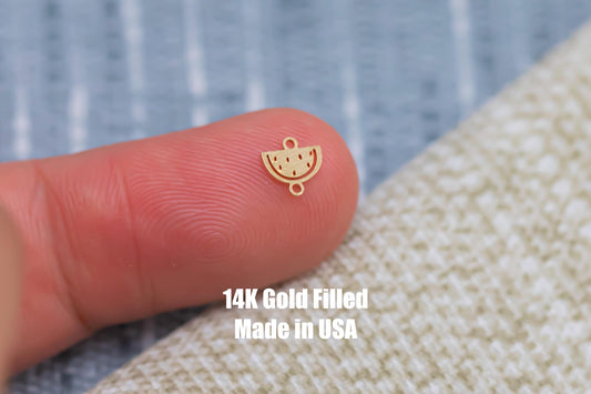 Watermelon Connector - 14Kt Gold Filled Sterling Silver - Watermelon Connectors - Permanent Jewelry Supply