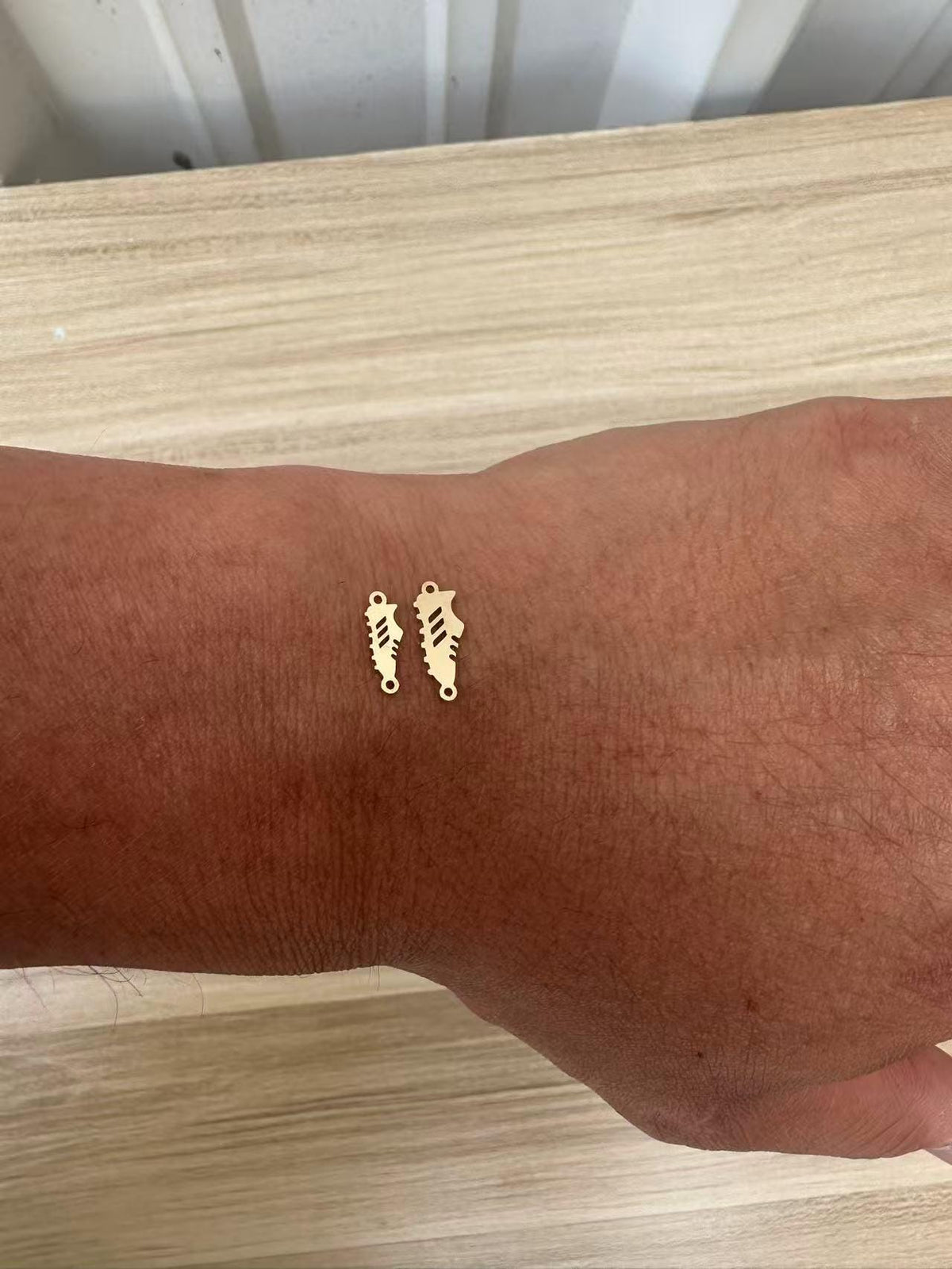 Soccer Shoes or Cleats Connector - Tiny 14Kt Gold Filled or Sterling Silver Connectors- for Bracelet or Necklace - Permanent Jewelry Supply