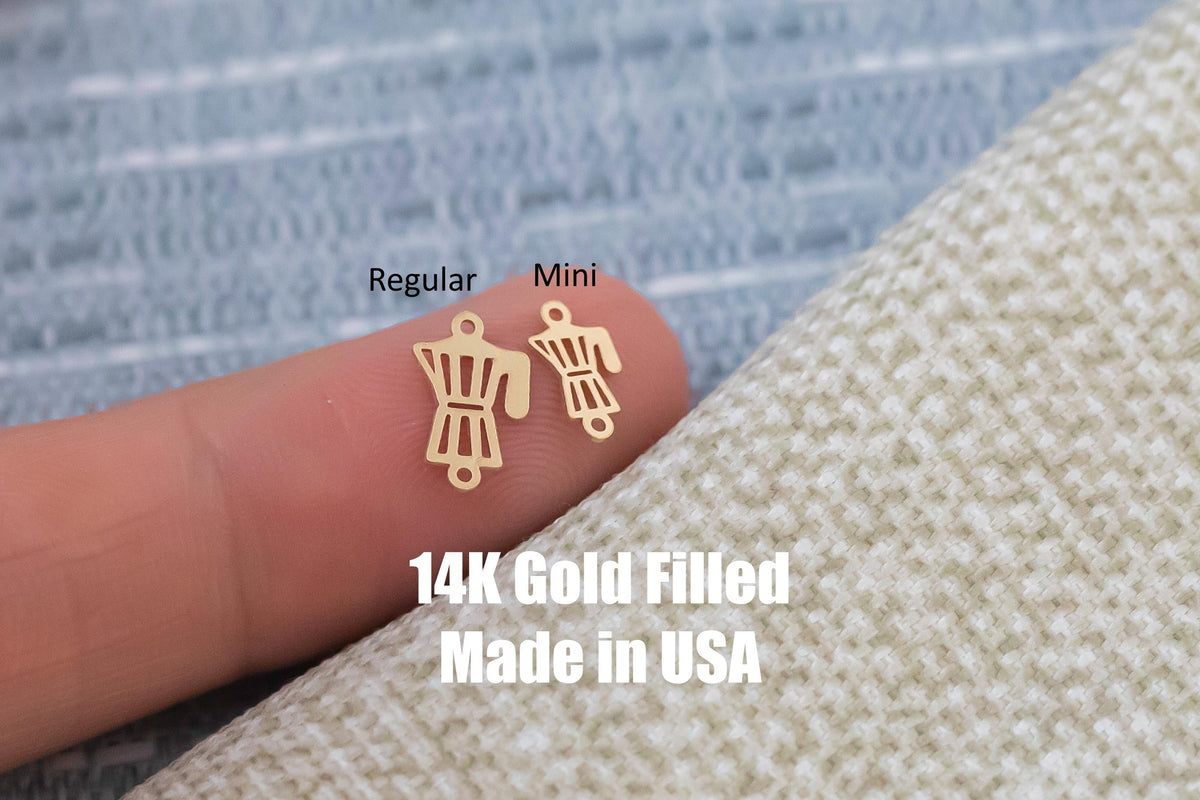 Coffee Drip Cup Connector - Tiny 14Kt Gold Filled or Sterling Silver Connectors- for Bracelet or Necklace - Permanent Jewelry Supply