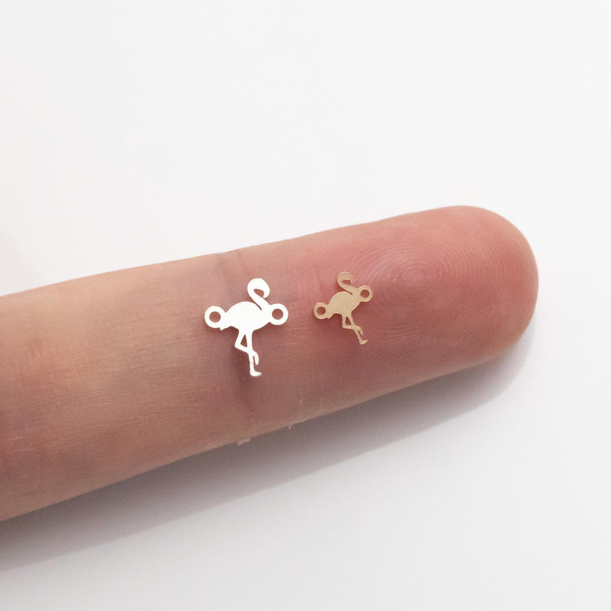 Flamingo Connector - 14Kt Gold Filled or Sterling Silver- Connectors - Bracelet or Necklace - Permanent Jewelry Supply