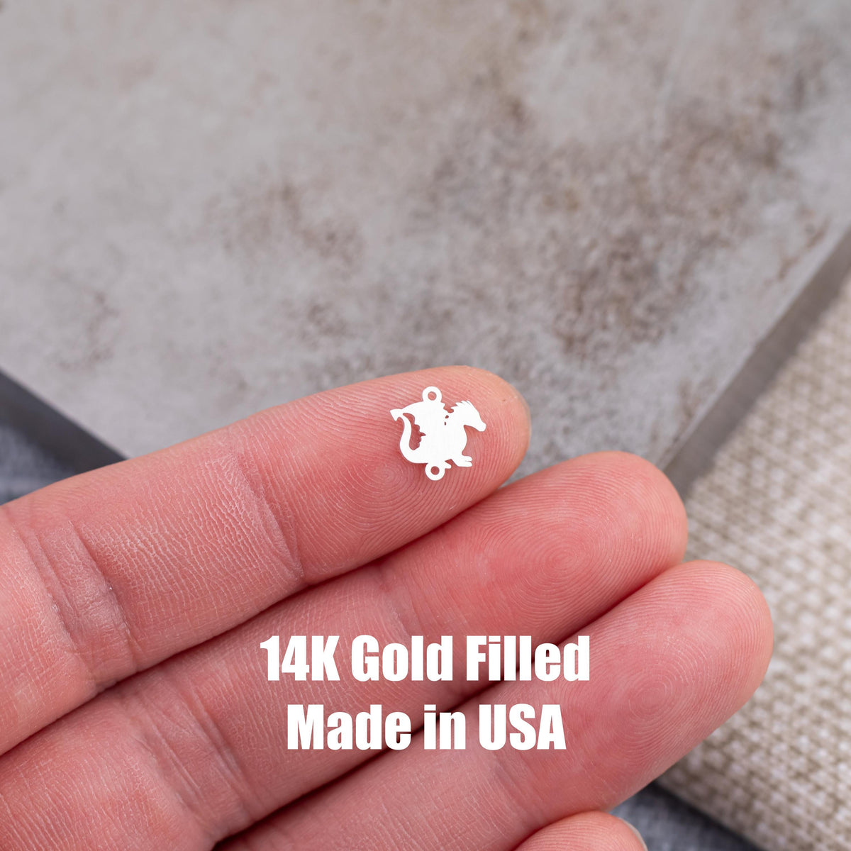 Dragon Connector - Permanent Jewelry Connectors - 14kt gold filled or Sterling Silver - Made in the USA