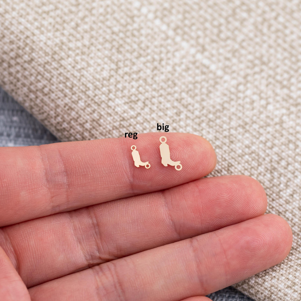 Cowboy Boots Connector - 14Kt Gold Filled or Sterling Silver- Boots Connectors - Bracelet or Necklace - Permanent Jewelry Supply