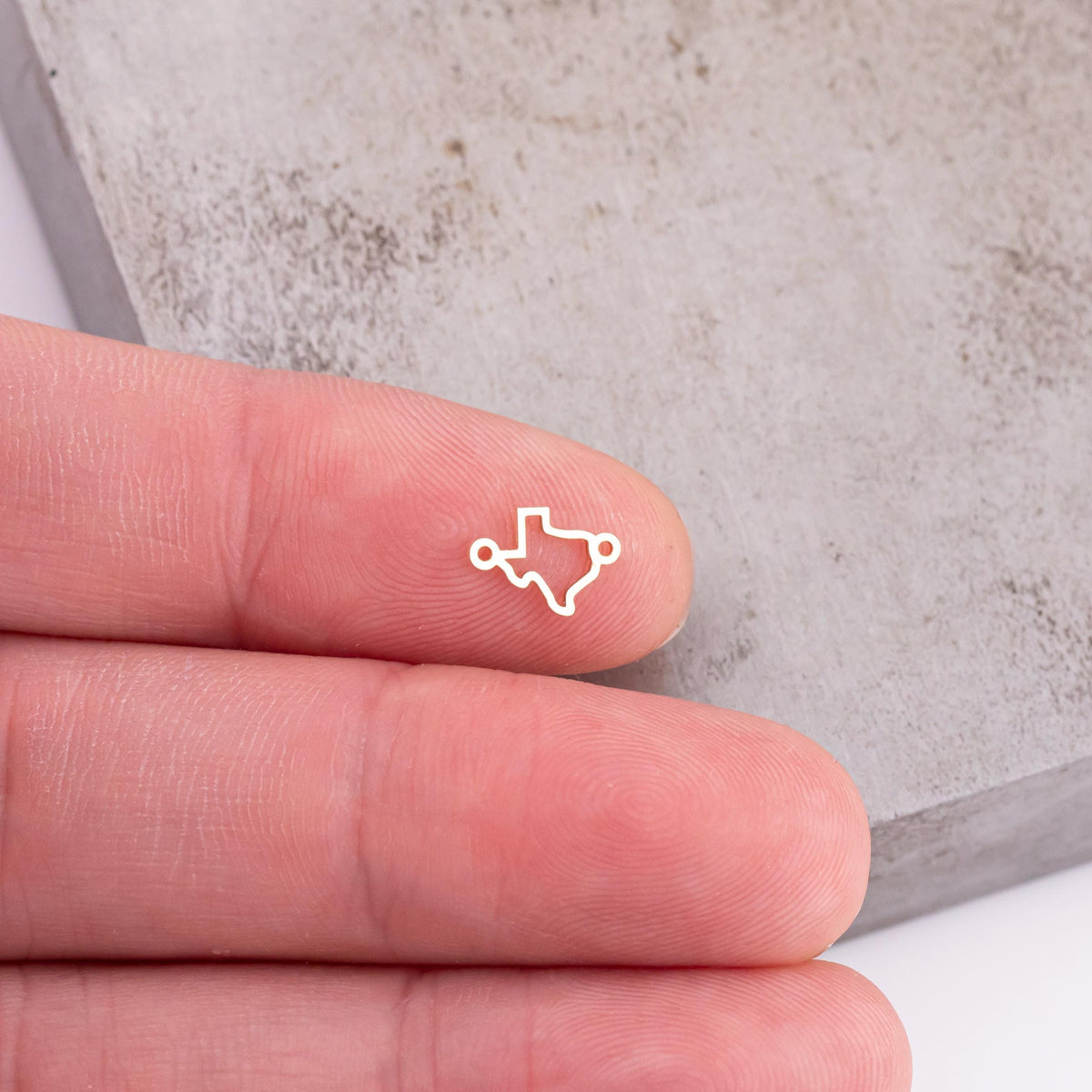 Gold Filled Texas Connector Charm - 7x10mm Permanent Jewelry Connectors sterling silver 14k gold filled gold connector, silver connector