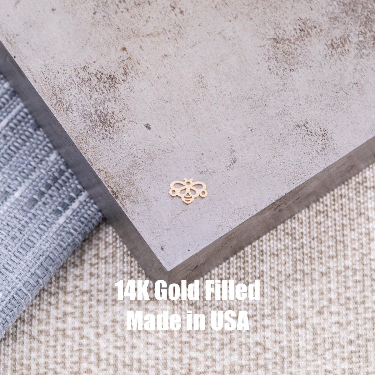Bee Connector Charm - Permanent Jewelry Connectors - 14kt gold filled or Sterling Silver - Made in the USA