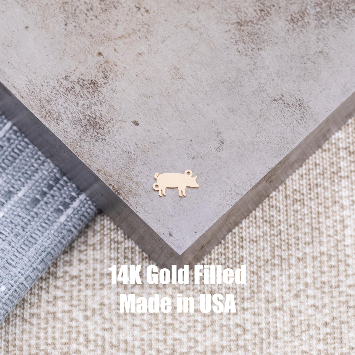 Pig Connector - Permanent Jewelry Connectors - 14kt gold filled or Sterling Silver - Made in the USA
