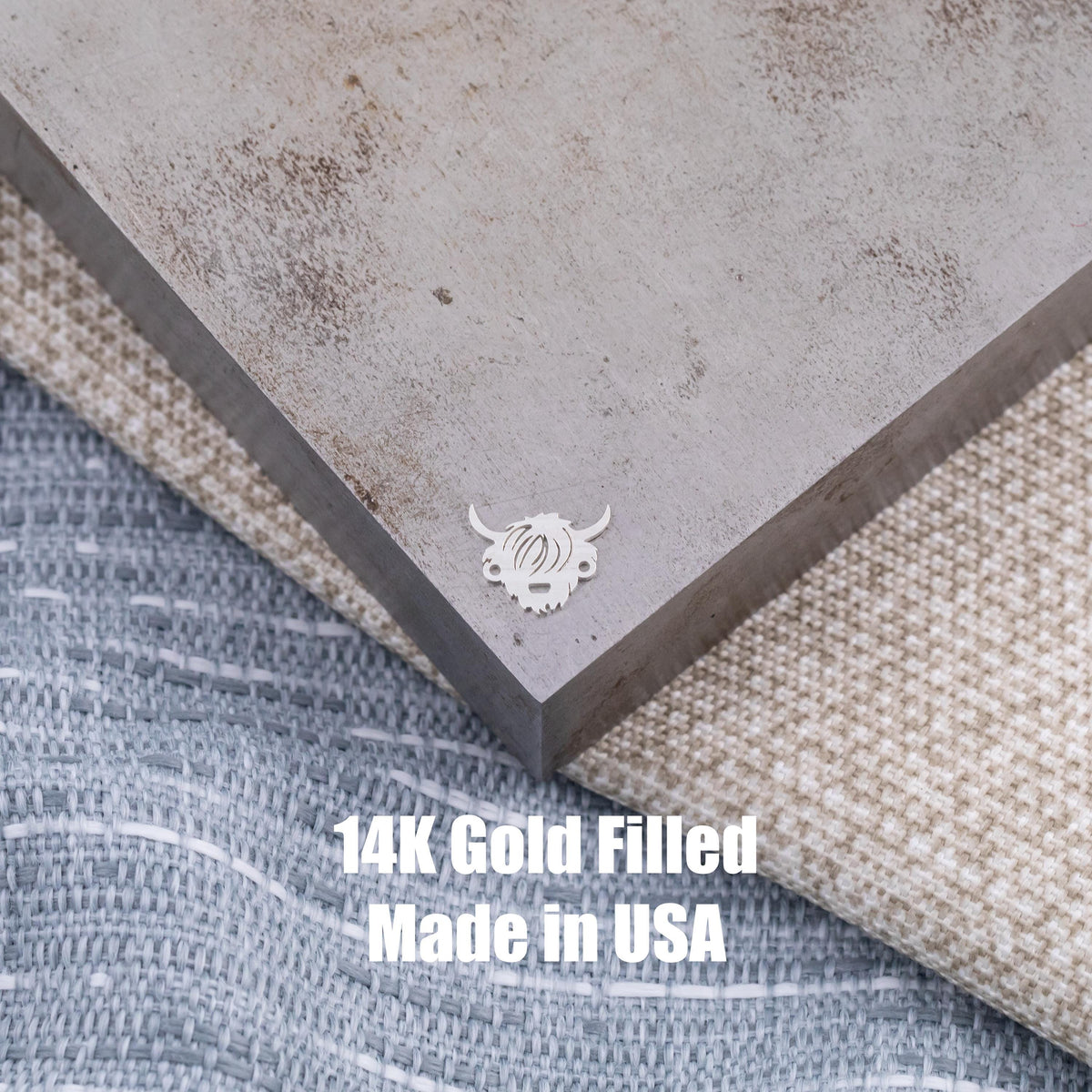 Highland Cow Connector for Permanent Jewelry - 14Kt Gold Filled Sterling Silver - Connectors - Permanent Jewelry Supply