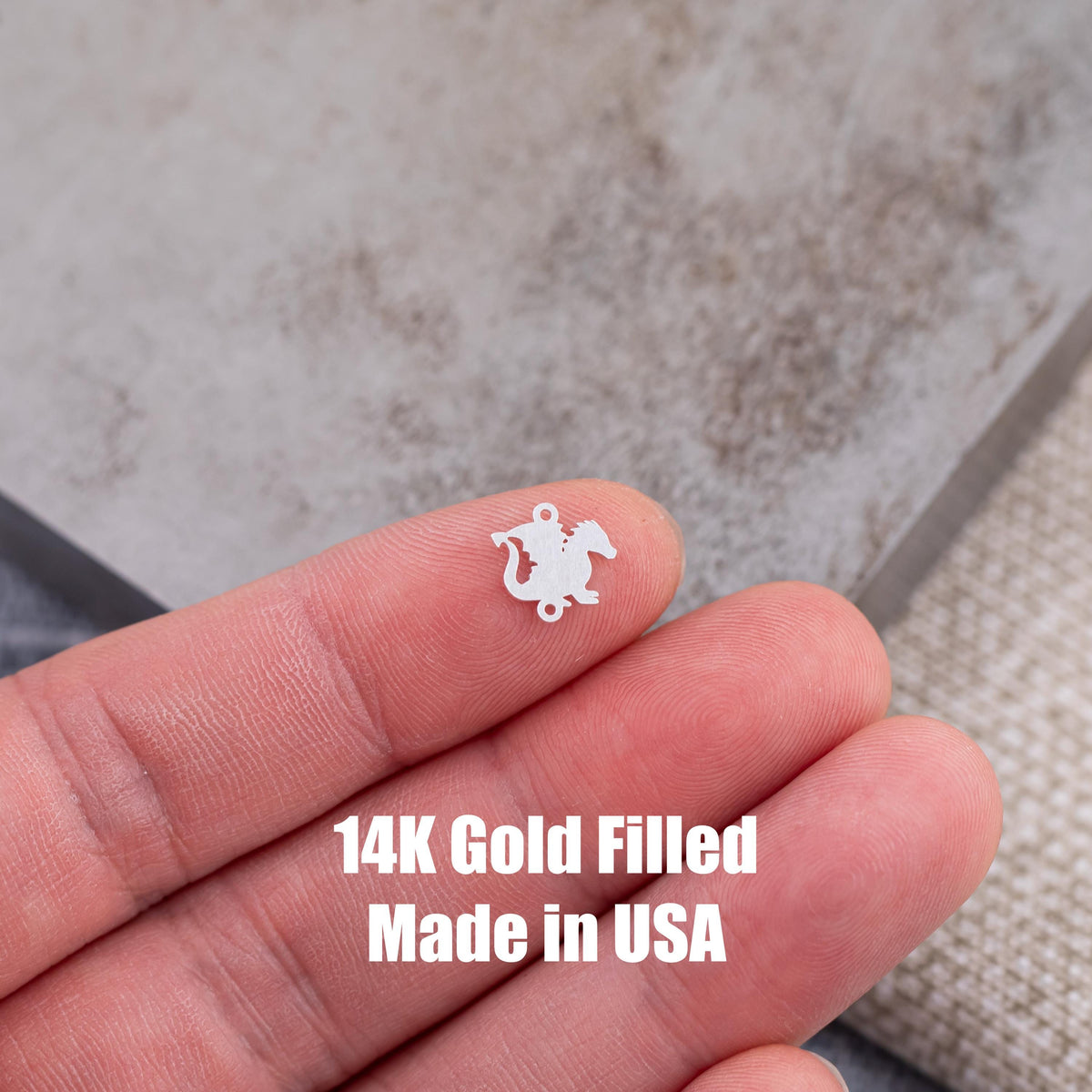 Dragon Connector - Permanent Jewelry Connectors - 14kt gold filled or Sterling Silver - Made in the USA