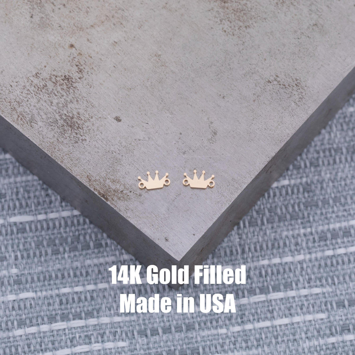 Crown Connector Charm Permanent Jewelry Connectors 14K Gold Filled and 925 Sterling Silver