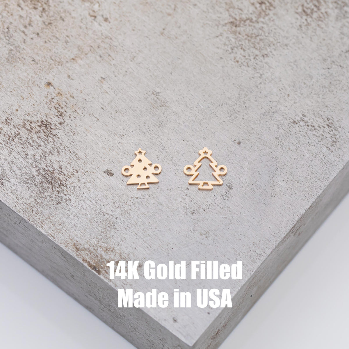 Christmas Tree Connector - 14Kt Gold Filled or Sterling Silver- Boots Connectors - Bracelet or Necklace Permanent Jewelry Supply