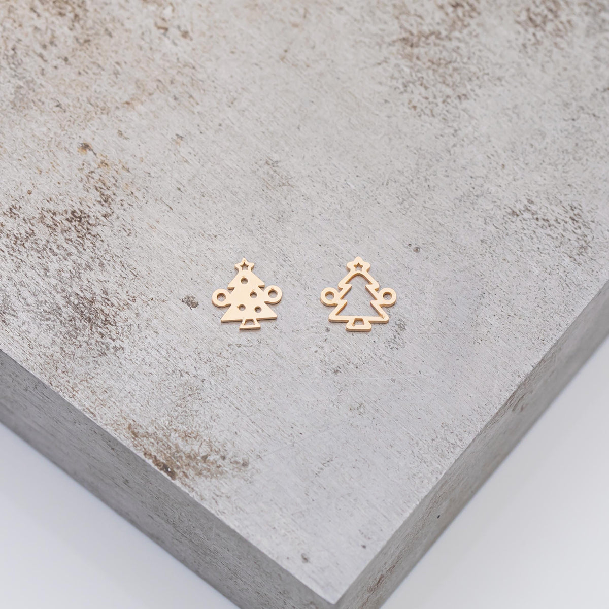 Christmas Tree Connector - 14Kt Gold Filled or Sterling Silver- Boots Connectors - Bracelet or Necklace Permanent Jewelry Supply