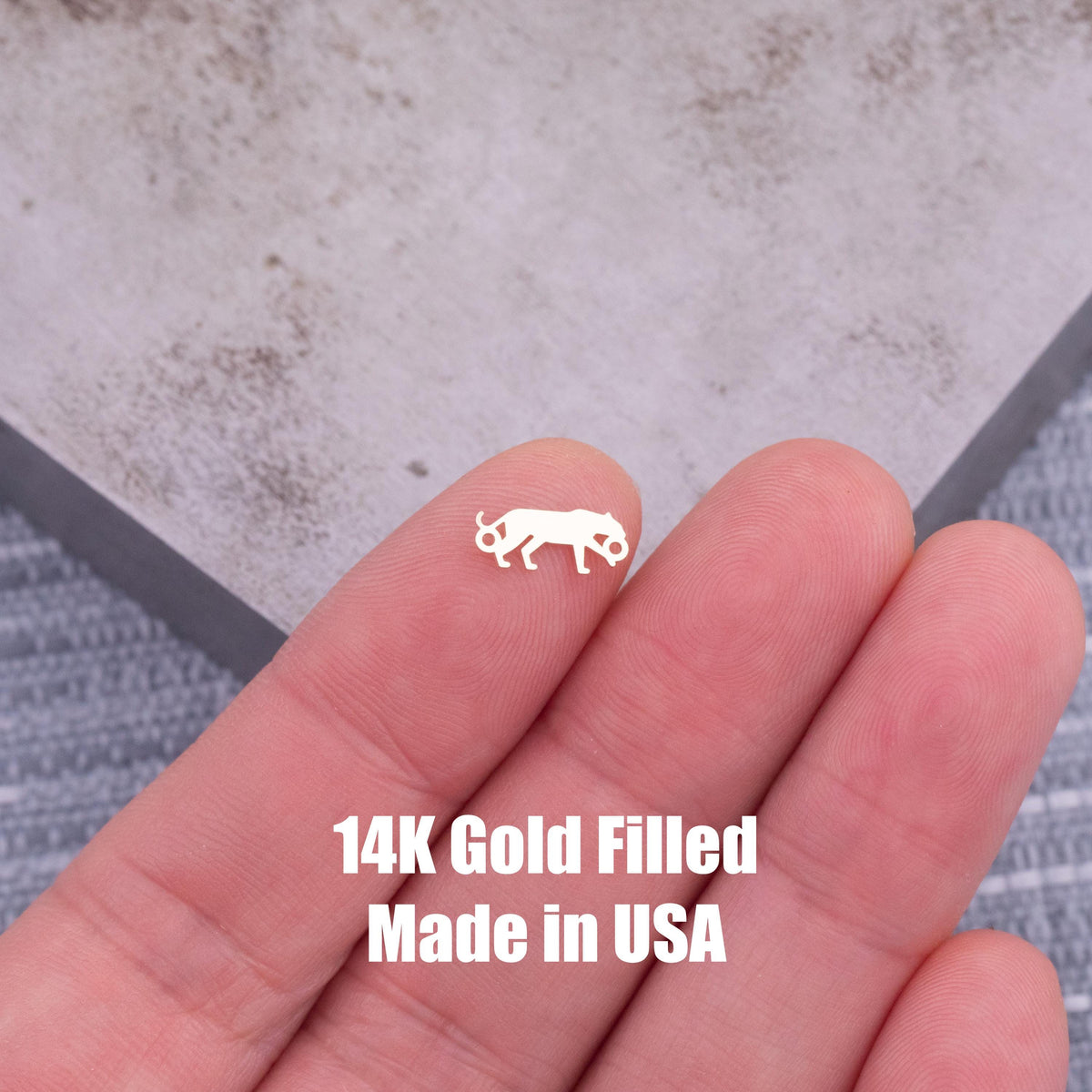Jaguar Leopard Connector Permanent Jewelry Connectors 14k Gold Filled Sterling Silver for permanent jewelry