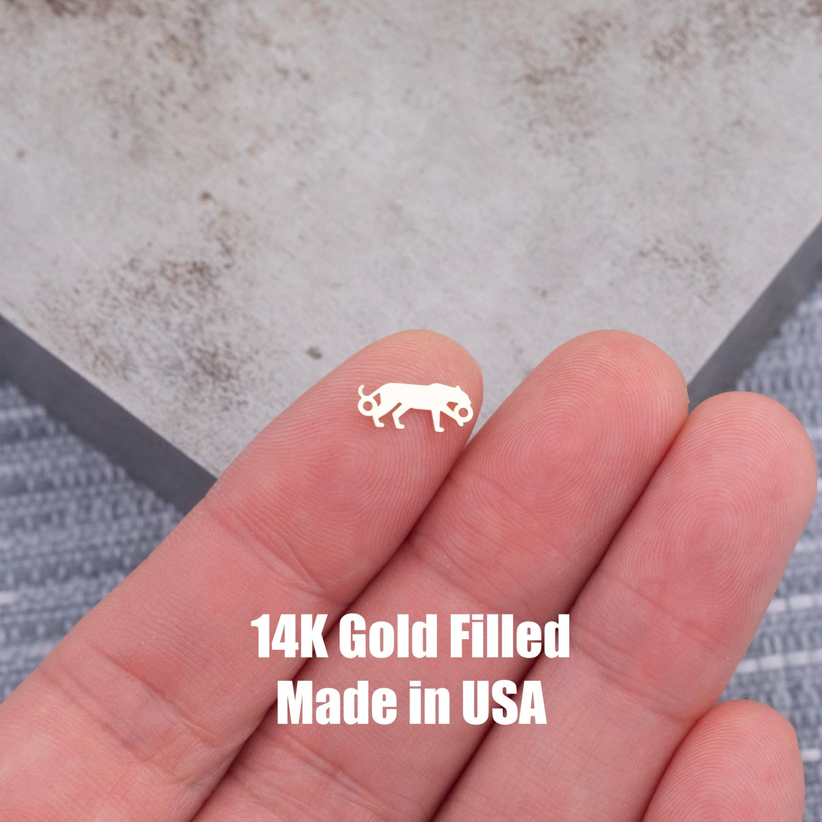 Jaguar Leopard Connector Permanent Jewelry Connectors 14k Gold Filled Sterling Silver for permanent jewelry