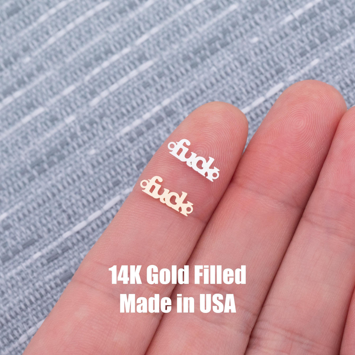 Fuck Connector Permanent Jewelry Connectors 14k Gold Filled Sterling Silver for permanent jewelry