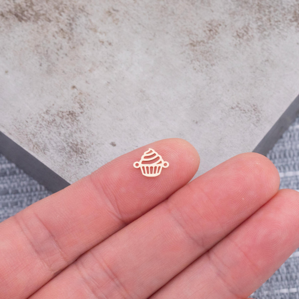 Cupcake connector Permanent Jewelry Connectors 14k Gold Filled Sterling Silver for permanent jewelry