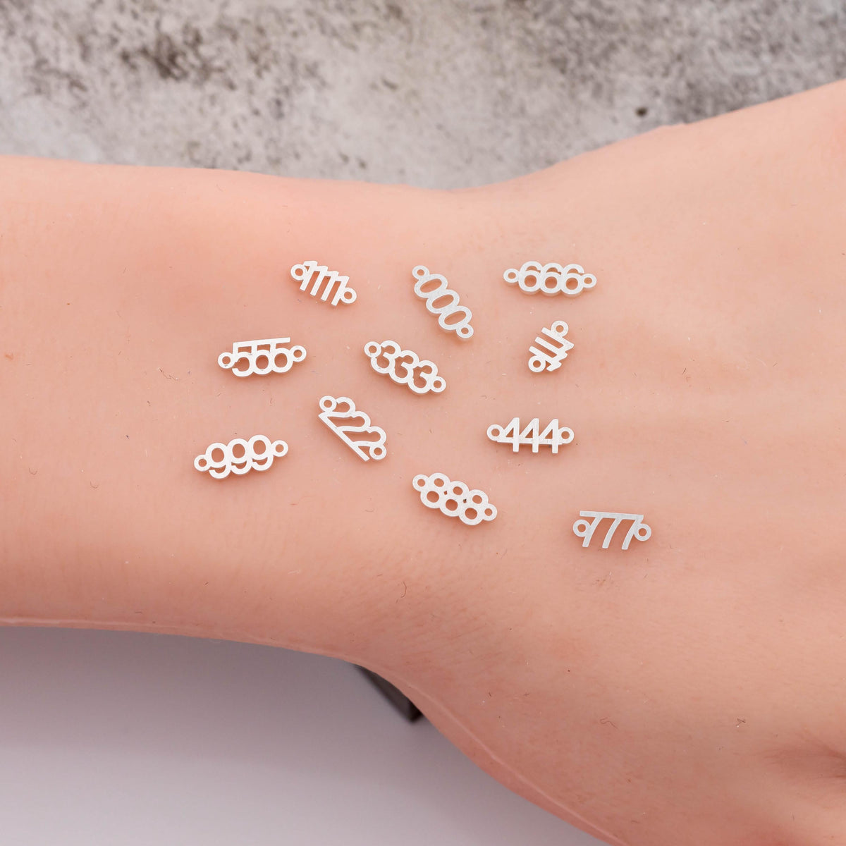 Angel Number Connectors - 3.8mm 14kt Gold Filled Angel Numbers for Bracelet - 1111 Number Link for Chain - Wholesale Bulk Permanent Jewelry