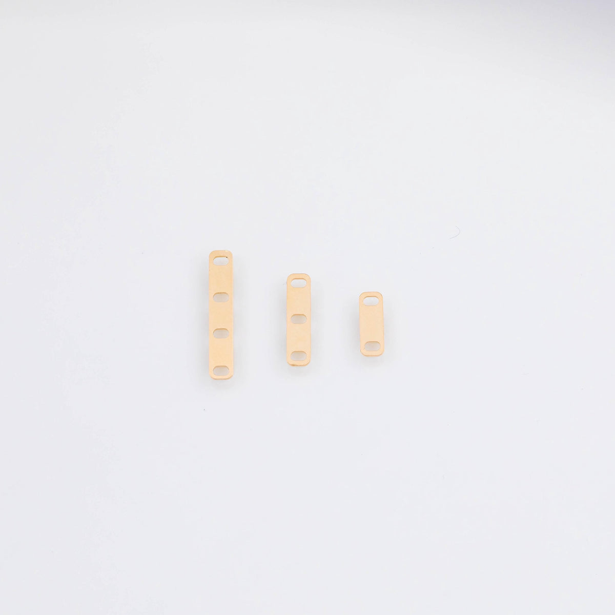 Gold Filled Detangler Minimalist Style Band Three Hole Spacer Permanent jewelry bracelets necklaces - Connectors GF Sterling Made in the USA