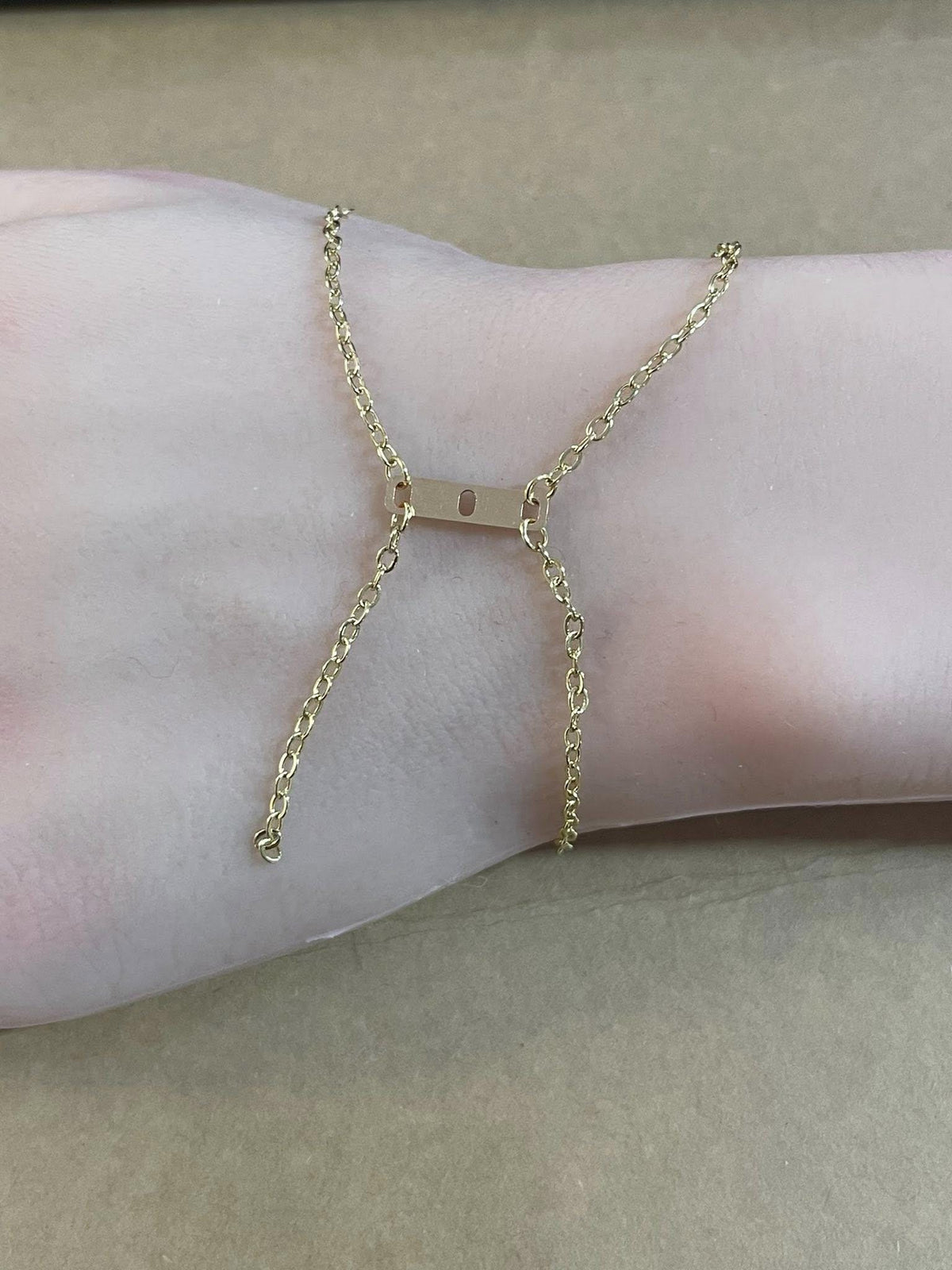 Gold Filled Detangler Minimalist Style Band Three Hole Spacer Permanent jewelry bracelets necklaces - Connectors GF Sterling Made in the USA