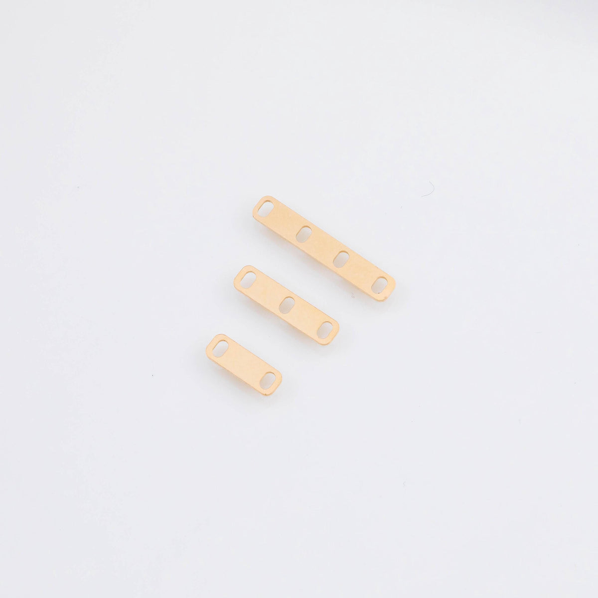 Gold Filled Detangler Minimalist Style Band Three Hole Spacer Permanent jewelry bracelets necklaces - Connectors GF Sterling Made in the USA