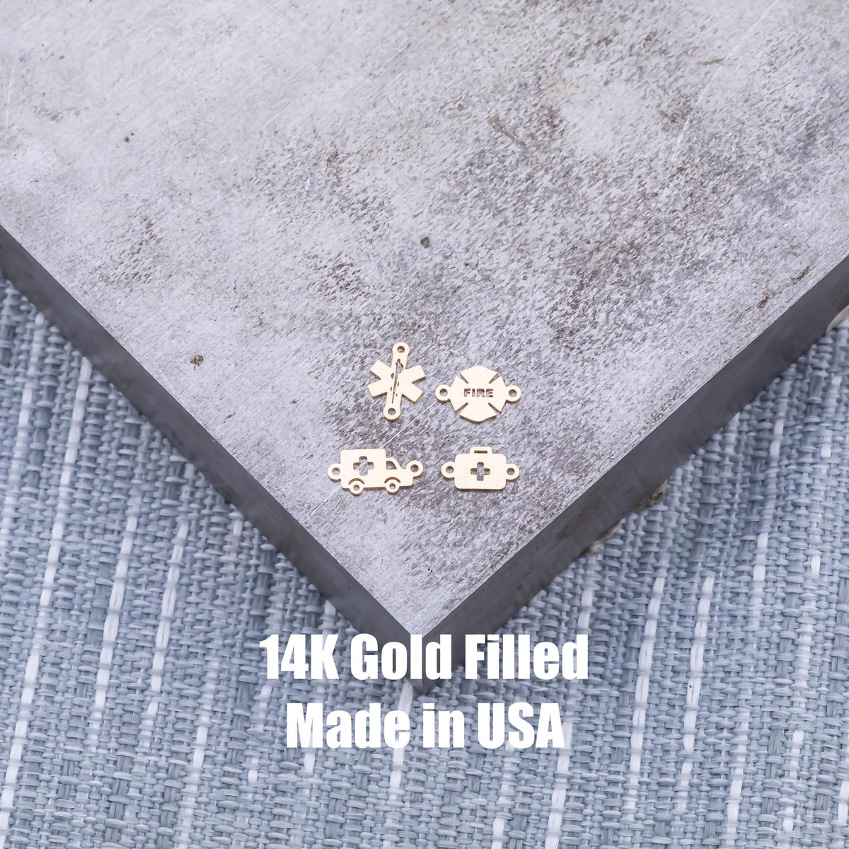 First Responders Nurse Medical Ambulance Fire Department Firefighter EMS Police 14K Gold Filled or Sterling Connectors for Permanent Jewelry