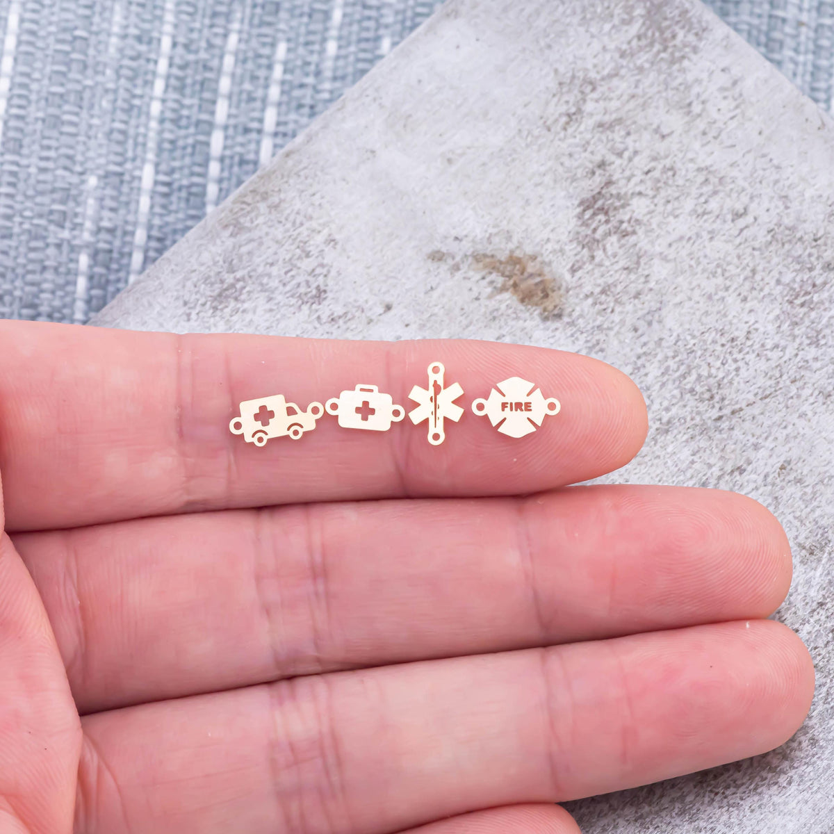 First Responders Nurse Medical Ambulance Fire Department Firefighter EMS Police 14K Gold Filled or Sterling Connectors for Permanent Jewelry
