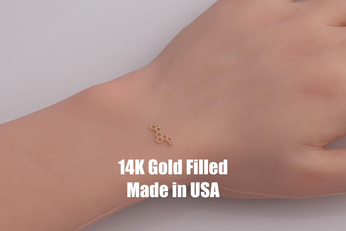 Bee Hive Nest Connector - 14Kt Gold Filled or Sterling Silver- Boots Connectors - Bracelet or Necklace Permanent Jewelry Supply