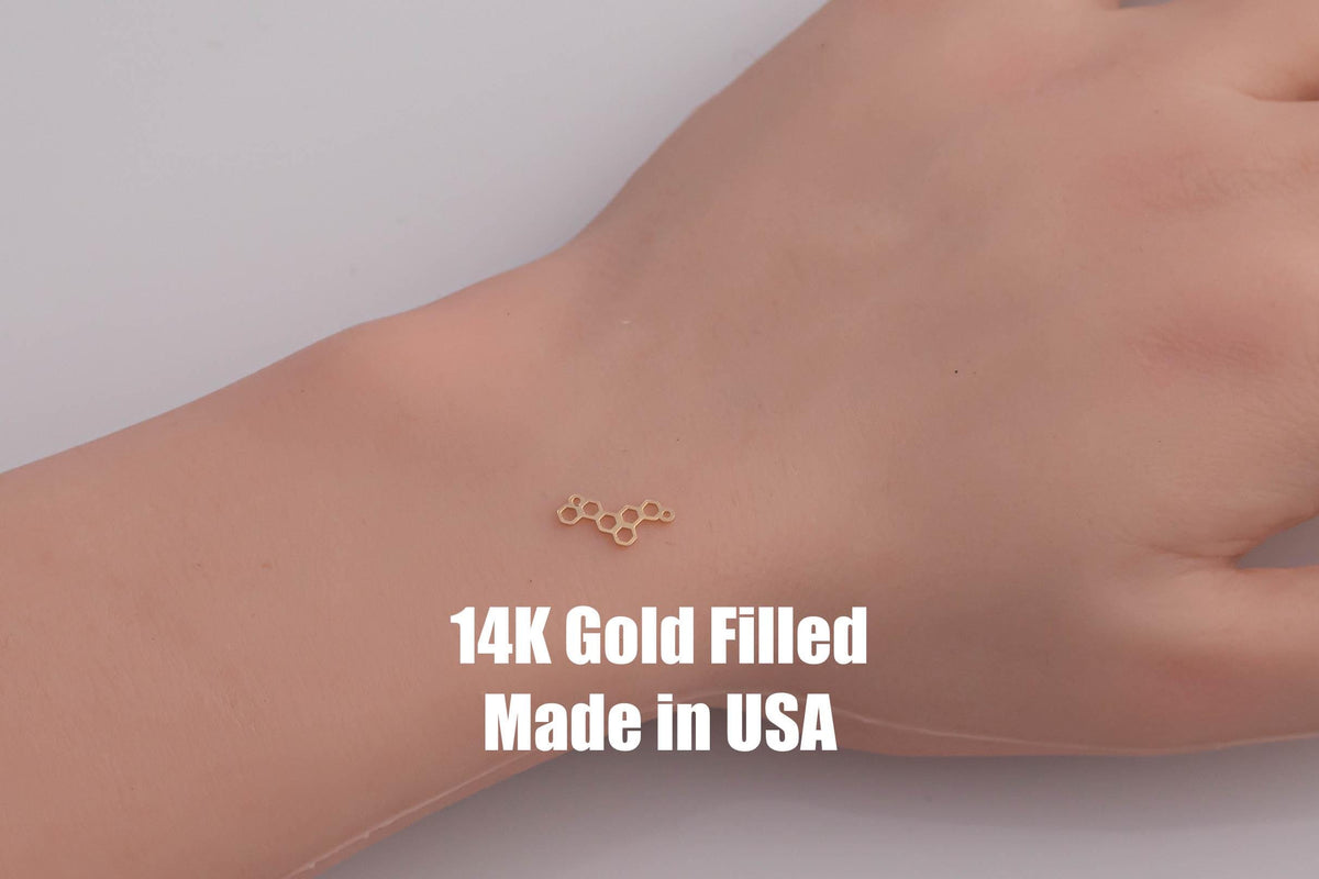 Bee Hive Nest Connector - 14Kt Gold Filled or Sterling Silver- Boots Connectors - Bracelet or Necklace Permanent Jewelry Supply