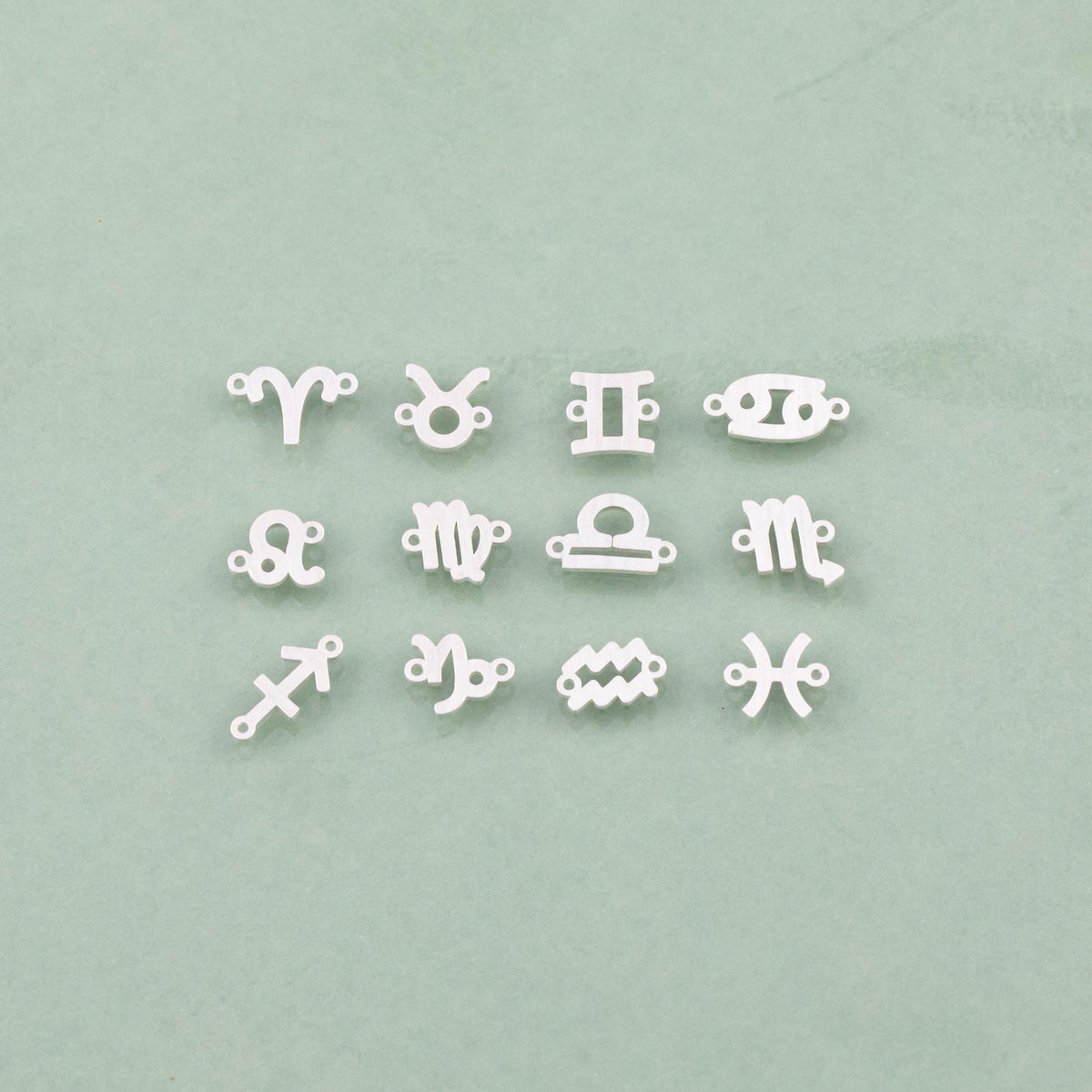 14KGF Zodiac Horoscope Connectors 6x8mm 14kt Gold Filled Zodiac Connectors Bracelet Letter Charm  Permanent Jewelry Supplies