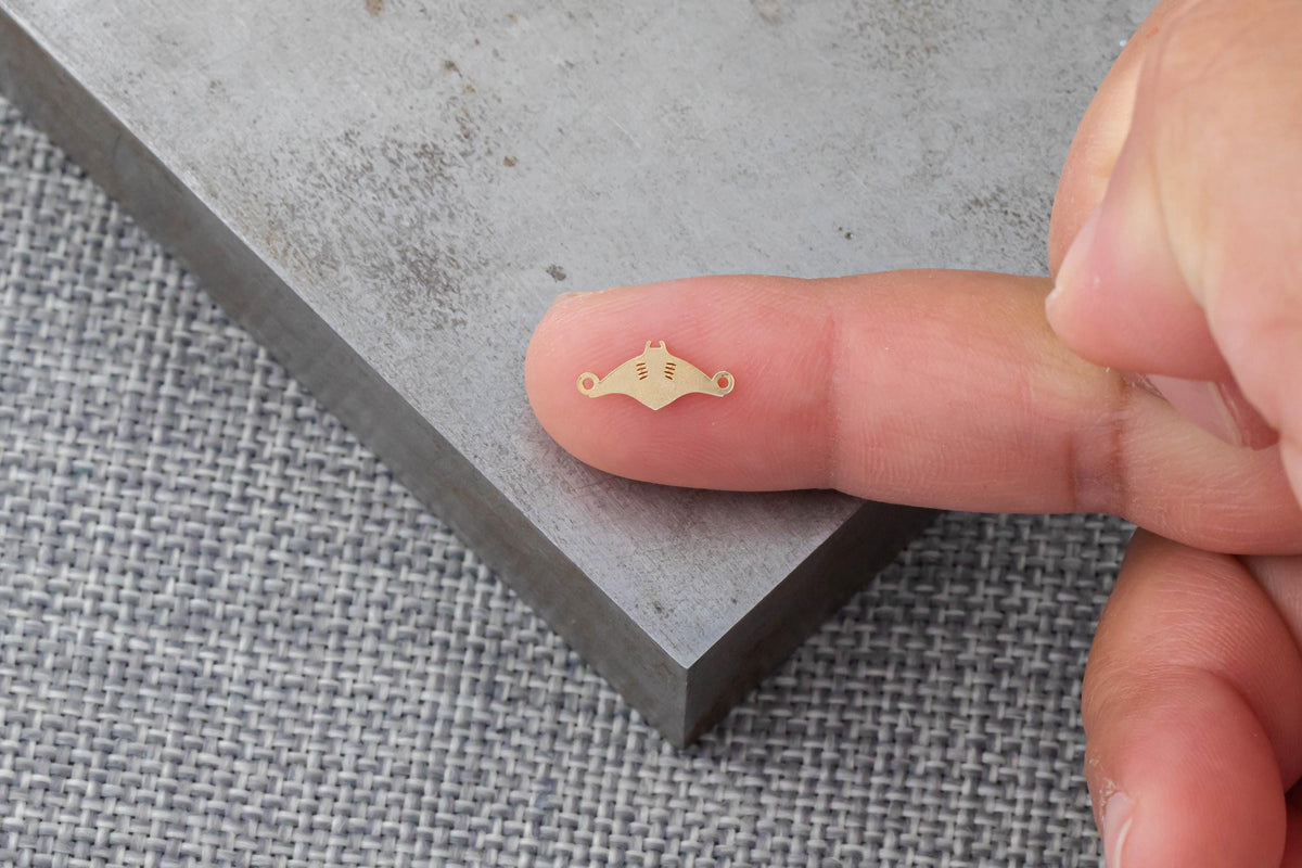 Manta Ray  Connector - 14kt gold filled or Sterling Silver - Made in the USA - Custom