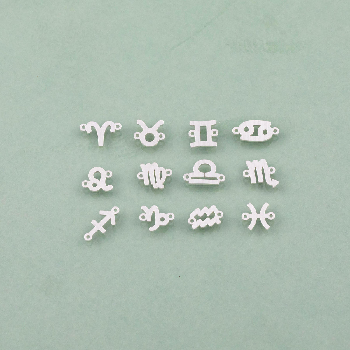14KGF Zodiac Horoscope Connectors 6x8mm 14kt Gold Filled Zodiac Connectors Bracelet Letter Charm  Permanent Jewelry Supplies
